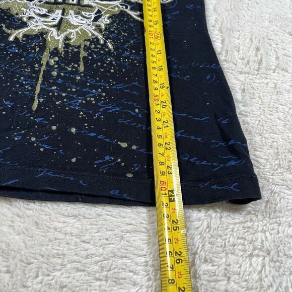 Vintage Y2K Dereon Women’s Graffiti AOP Women’s V Neck Tee T Shirt - Picture 6 of 6